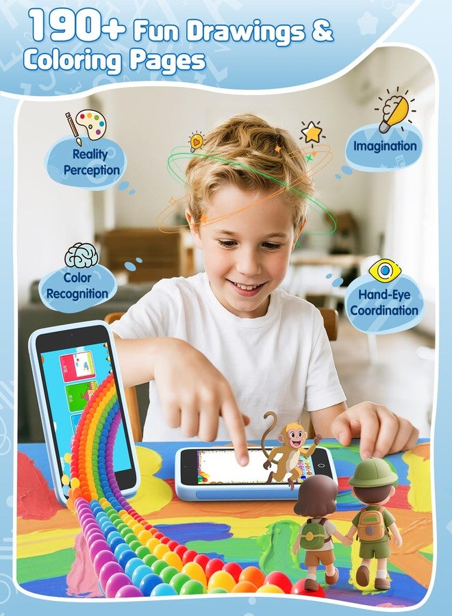 orantronx Kids Smart Phone, 3.97" Touchscreen Learning Toy with Dual Camera, 210+ Games, 190+ Drawing Activities, and 45+ Fun Stickers, 8GB Kids Cell Phone, Perfect Birthday for Ages 3-12 - Image 4